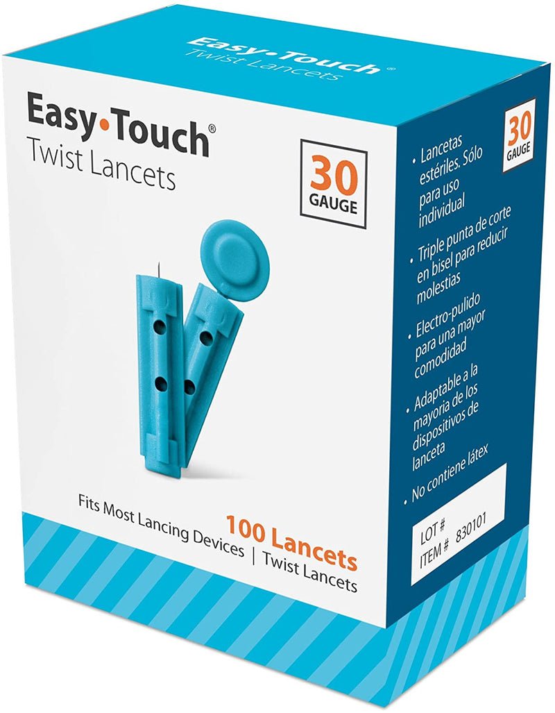 EasyTouch Twist Lancets - 30 G, - (100 per box)