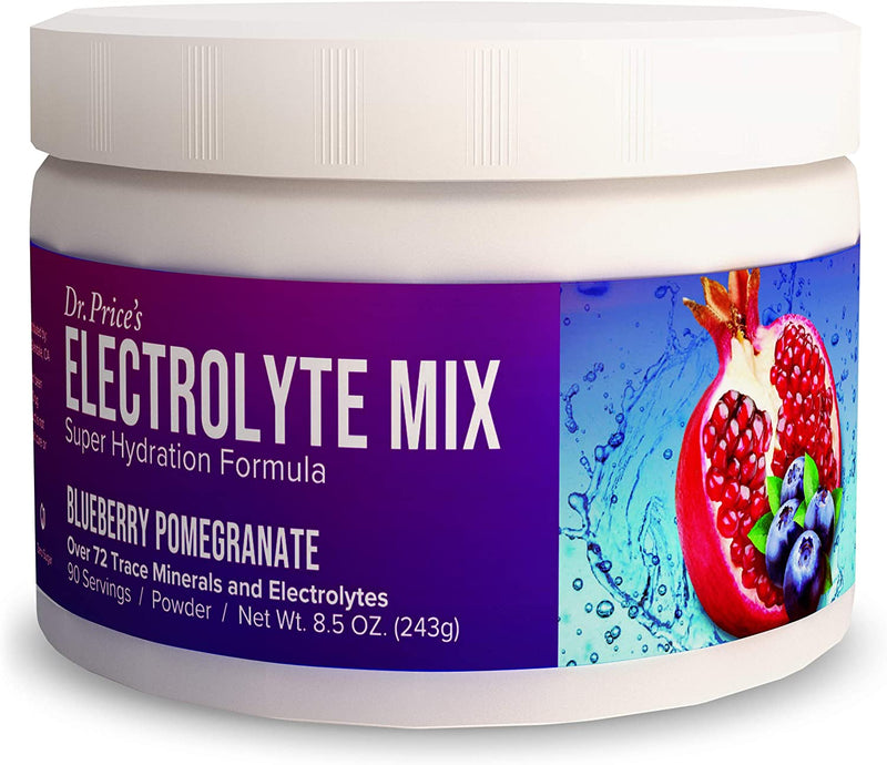 Dr. Price's Vitamins |  Electrolyte Mix Supplement Powder, 90 Servings, Blueberry-Pomegranate Flavor