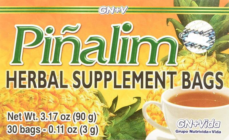 SmileMore Pinalim Tea/Te de Pinalim English Version- Pineapple - 30 Day Supply