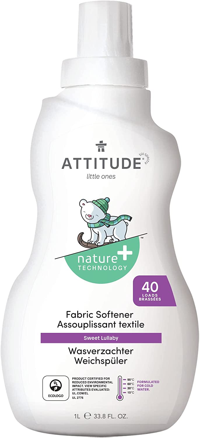 ATTITUDE Baby Fabric Softener - 40 Loads 33.8 Fl Oz Sweet Lullaby